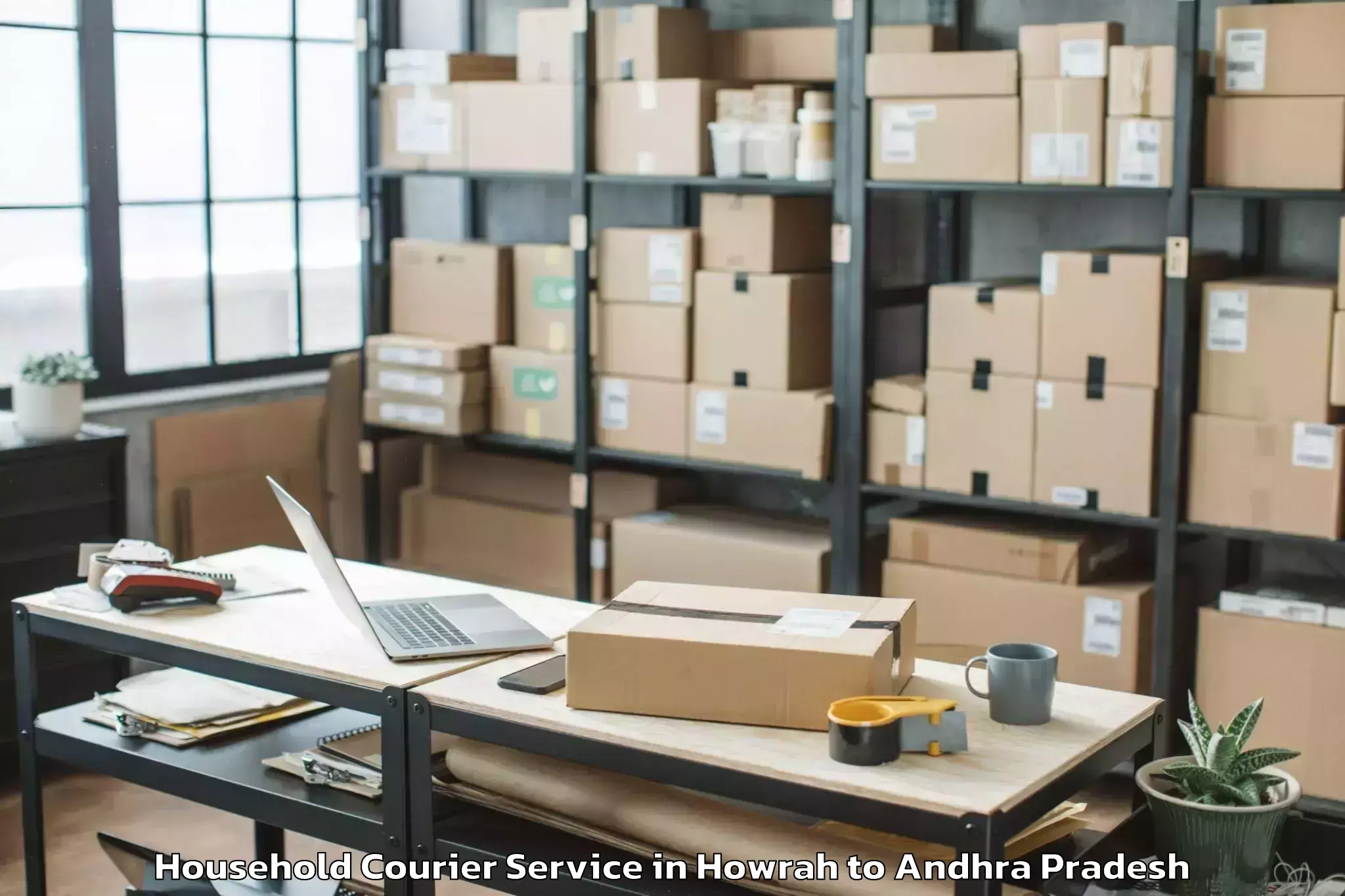 Top Howrah to Addateegala Household Courier Available